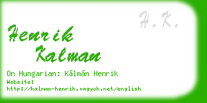 henrik kalman business card